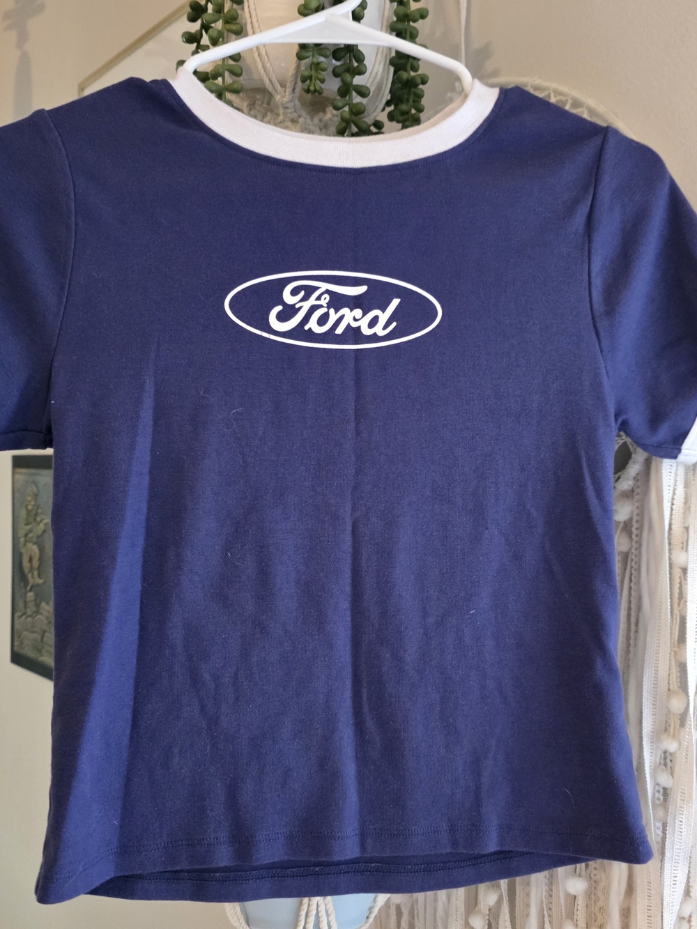 Ford Navy Tee with White Logo and Trim